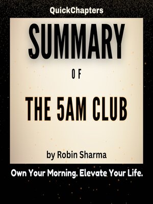 cover image of Summary of the 5AM Club